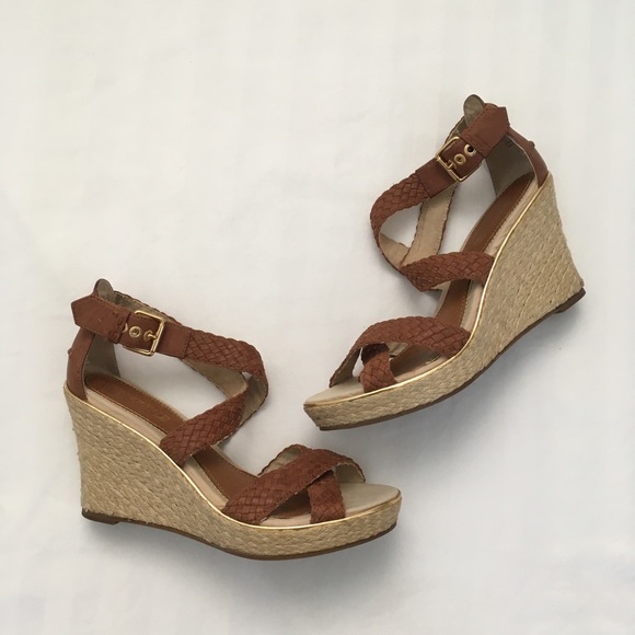 Sperry Brown Woven Wedges - Picture 2 of 8